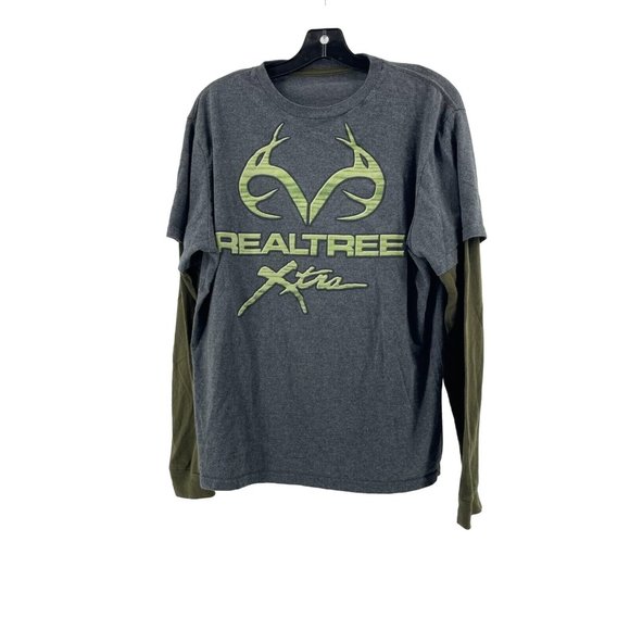 Realtree Xtra Men's Long Sleeve Graphic Thermal Knit Shirt Antlers Hunting Sz  L - Picture 2 of 7